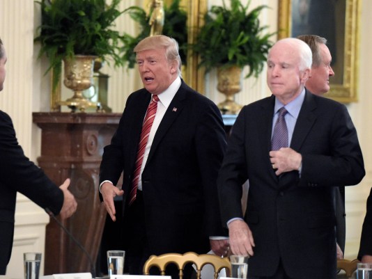 Image result for McCain and Trump