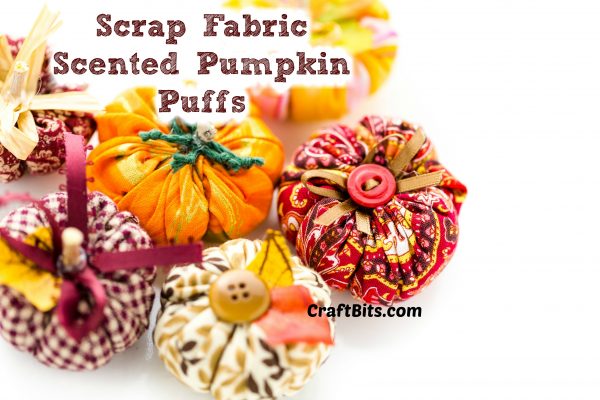 DIY Scrap Fabric Scented Pumpkin Puffs