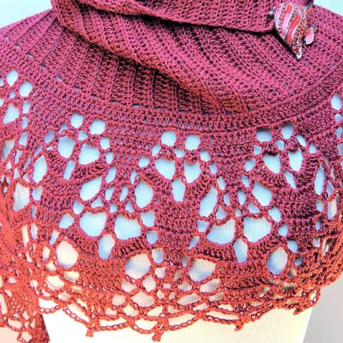 Cinnamon Fling Wrap CrochetKim Free Crochet Pattern