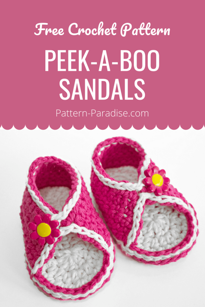 Free Crochet Pattern Peek-A-Boo Sandals