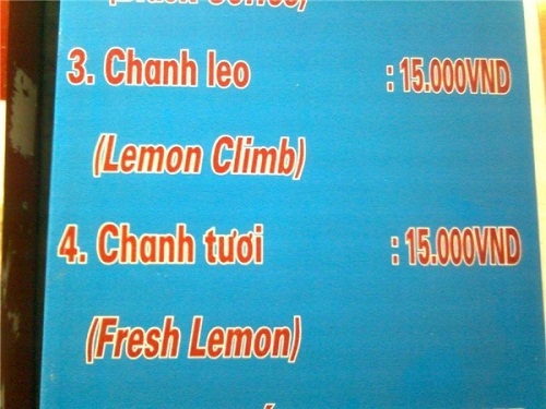 Chanh leo được dịch sát nghĩa thành lemon climb (quả chanh leo trèo).