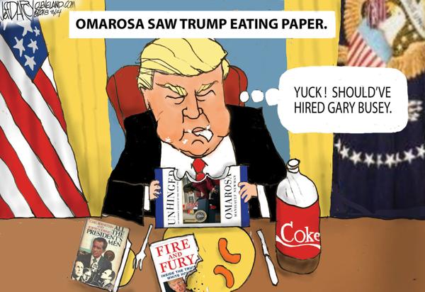 In her White House memoir, former Trump staffer Omarosa claimed she walked in on President Trump eating a note given to him by his attorney, Michael Cohen.