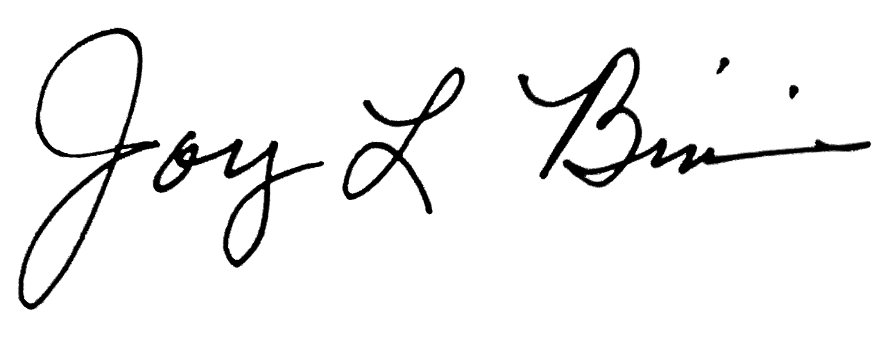 Joy Bivin's signature