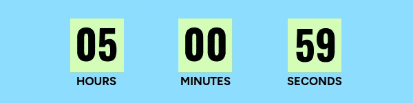 An animated countdown timer that counts down to tonight’s midnight Giving Tuesday deadline.