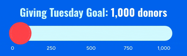 Giving Tuesday Goal: 1,000 donors.