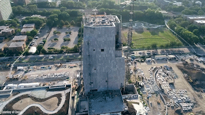 GIF of the Obama Presidential Center museum tower