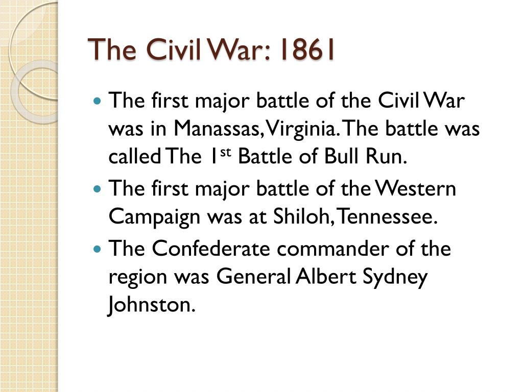 PPT - The Civil War: 1861 PowerPoint Presentation, free download ...