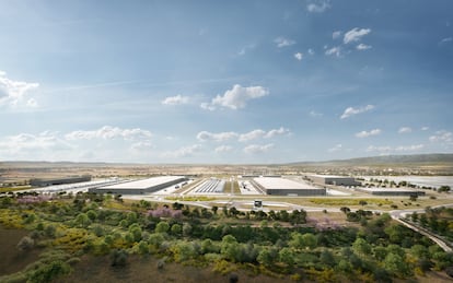 Recreación del aspecto del centro de datos que Meta construirá en Talavera de la Reina.