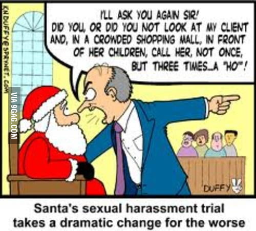 Image result for santa's sexual harassment trial