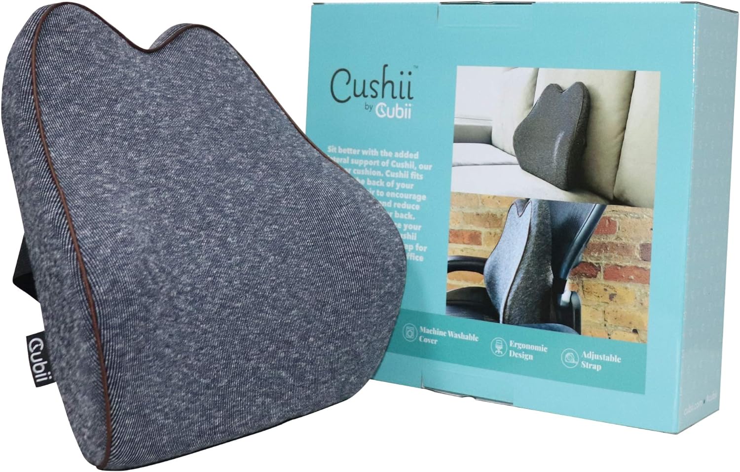 Amazon.com: Cubii Cushii Lateral Lumbar Support Cushion - Relieve Back Pain - Improve Posture: Home & Kitchen