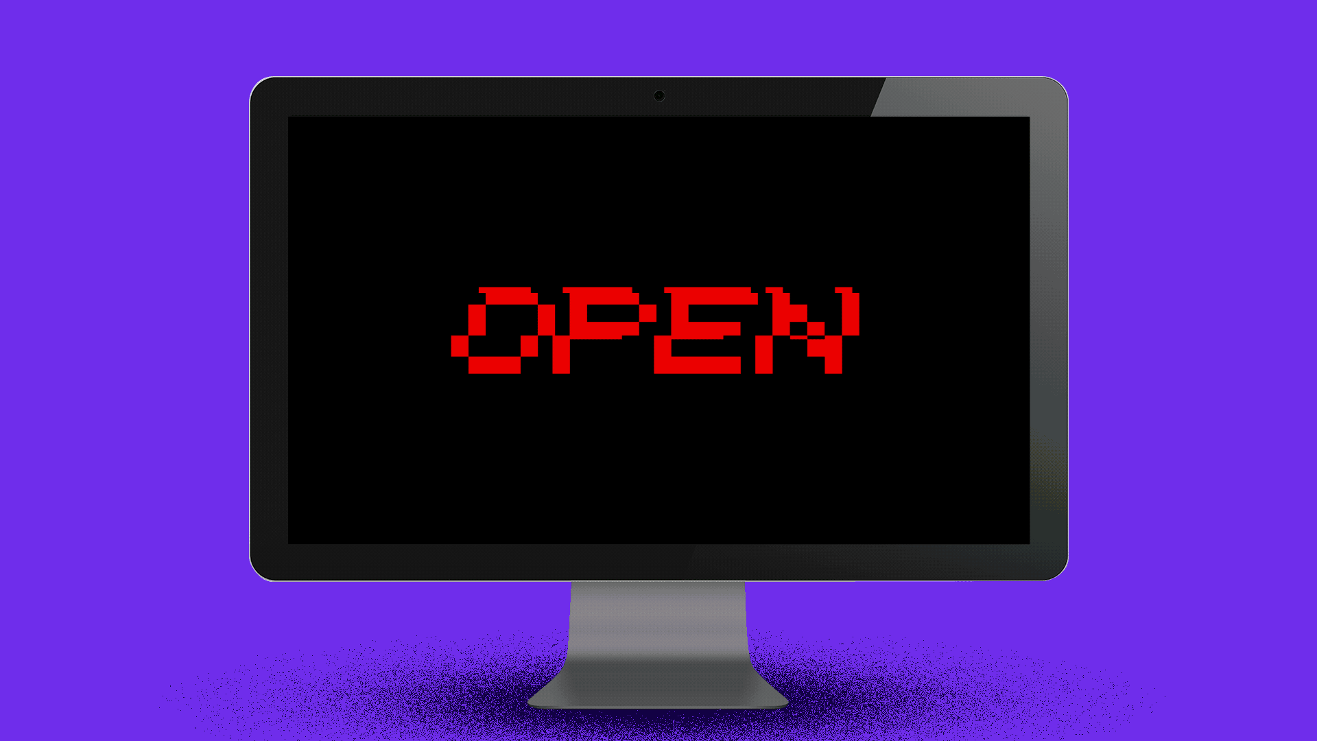Illustration of a computer screen with the words 