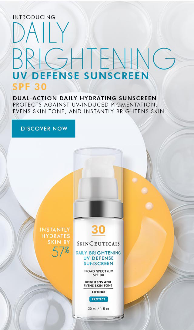 Skinceuticals: INTRODUCING Daily Brightening UV Defense Sunscreen SPF 30 | Milled