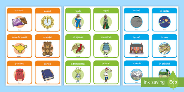 Creează o poveste - Jetoane cu imagini