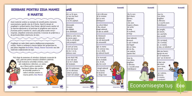 Serbare pentru Ziua Mamei – Scenetă 8 Martie