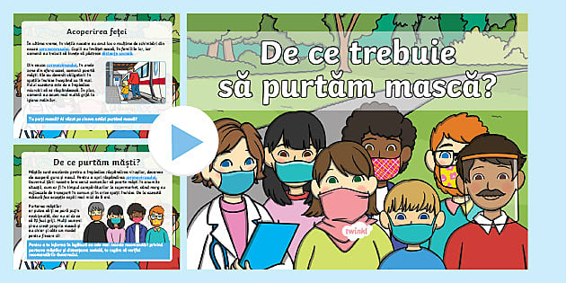  De ce trebuie să purtăm mască în timpul pandemiei cu COVID 19? – Prezentare PowerPoint