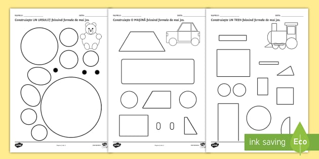 Construiește cu figuri geometrice Activitate