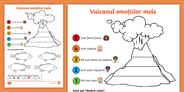 Vulcanul emoțiilor mele – Fișă de activitate