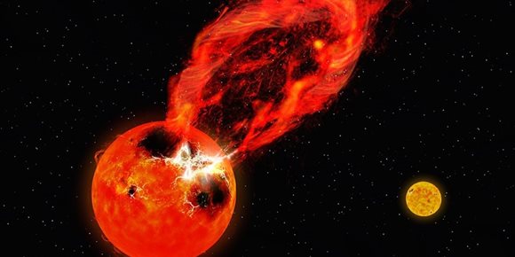9. Superllamarada estelar masiva en detalle a 400 años luz