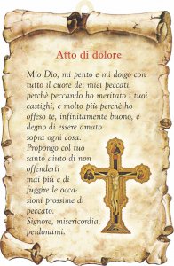 Risultati immagini per pergamena dell'Atto di Dolore