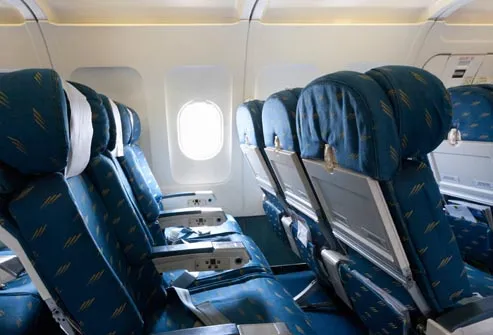 empty seats inside airline