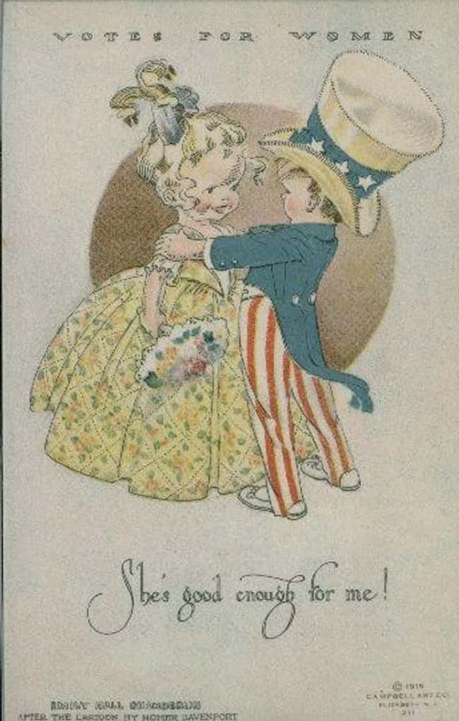 &#34;She&#39;s good enough for is listed (or ranked) 12 on the list 31 Women&#39;s Suffrage Postcards That Show How Far We&#39;ve Come