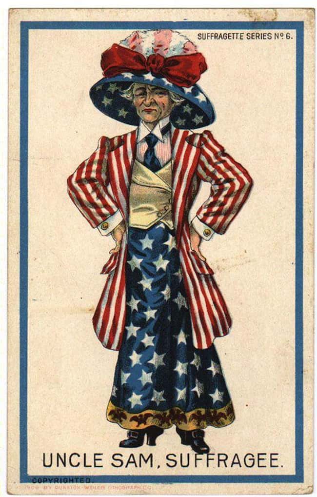 &#34;Uncle Sam, Suffragee&#34; is listed (or ranked) 28 on the list 31 Women&#39;s Suffrage Postcards That Show How Far We&#39;ve Come