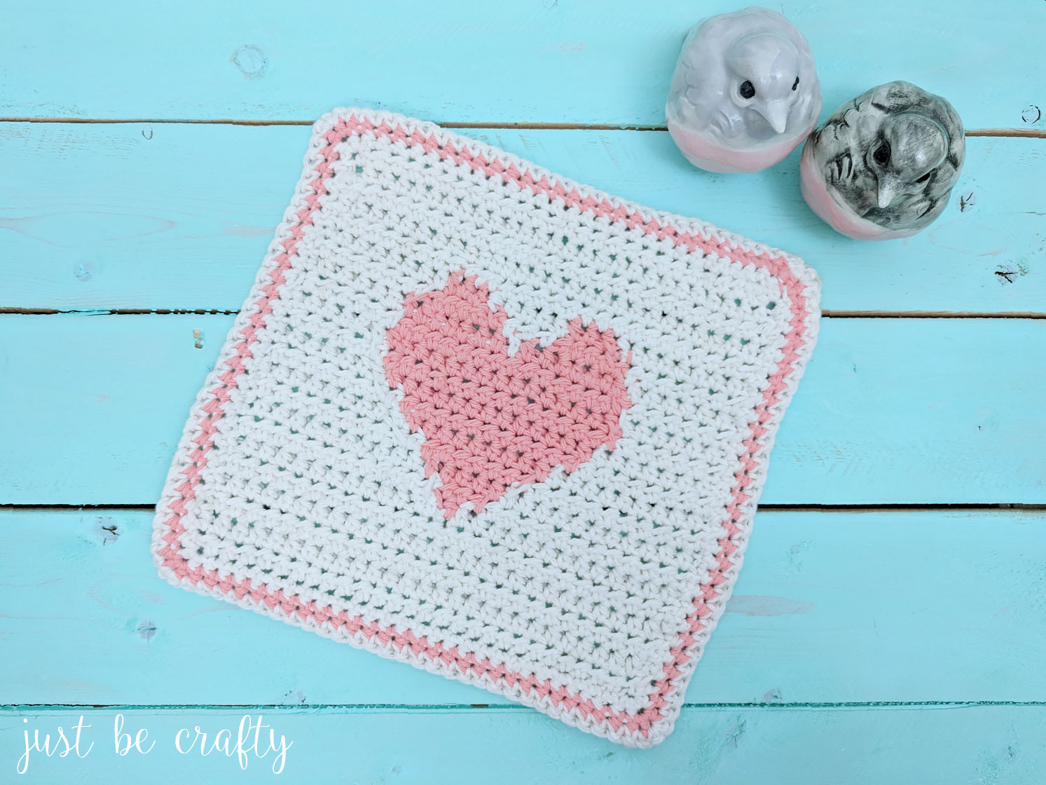Lovebird Crochet Washcloth Pattern