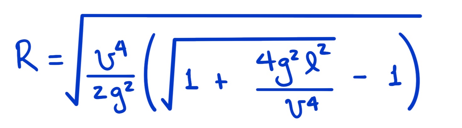 Rewriting the radius formula to take the large v limit