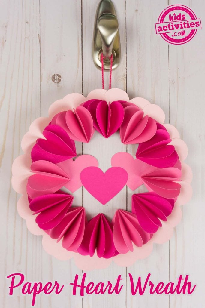 3D Paper Heart Wreath - How to Make