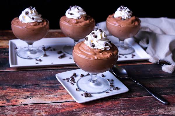 Favorite Chocolate Mousse Ready To Be Served.