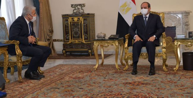 Yaïr Lapid en visite en Egypte