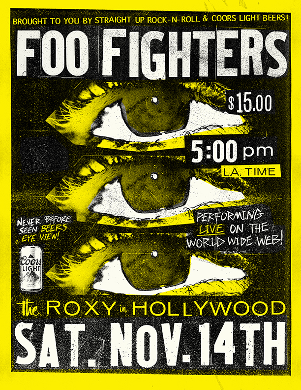 FOO FIGHTERS LIVE FROM THE ROXY SATURDAY, NOVEMBER 14th