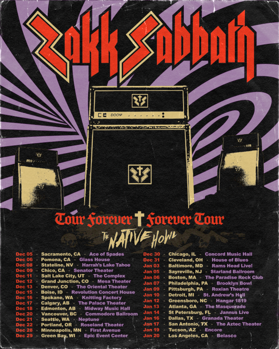 ZAKK SABBATH Announce US Tour And New 7-Inch Single
