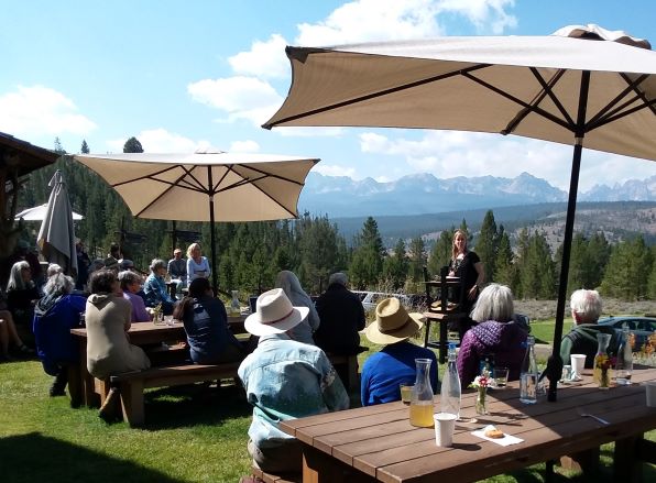 photo of people at author's lunch