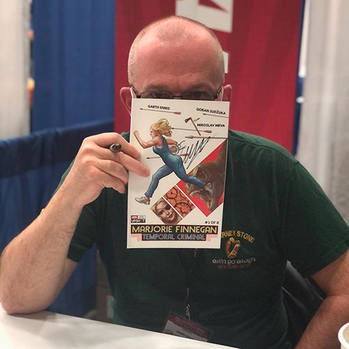 Garth Ennis Signing Marjorie Finnegan #1