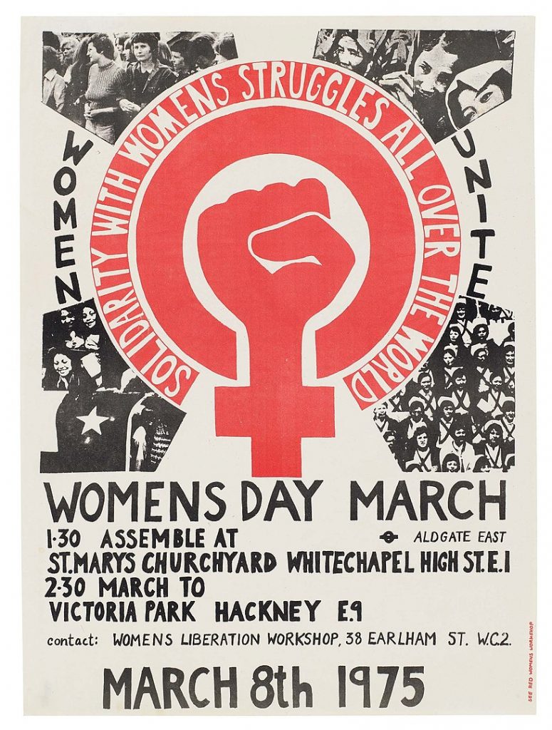 Πόστερ για την Ημέρα της Γυναίκας στο Λονδίνο, 1975
