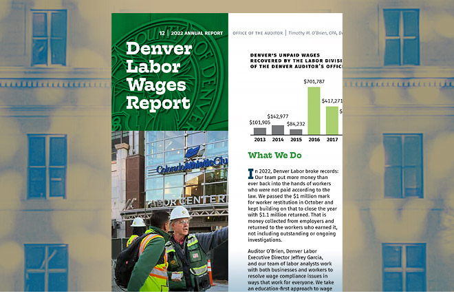 An image of the first page of Denver Labor Wages report.