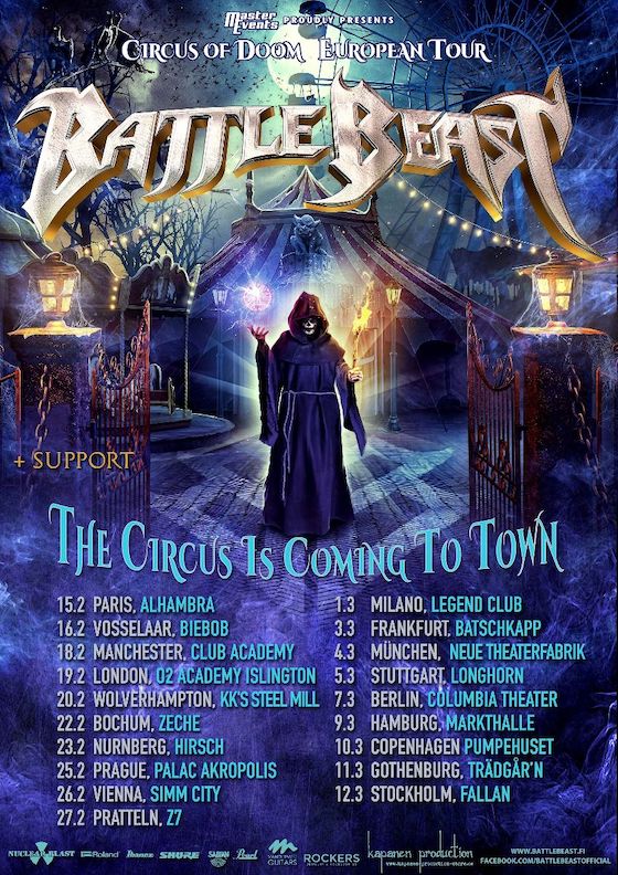 BATTLE BEAST REVEAL FIRST DETAILS OF THE UPCOMING ALBUM "CIRCUS OF DOOM"