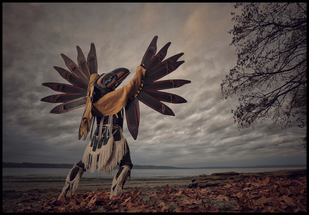 A raven mask, used by the indigenous Tlingit people in Alaska // Photo by Chris Rainier