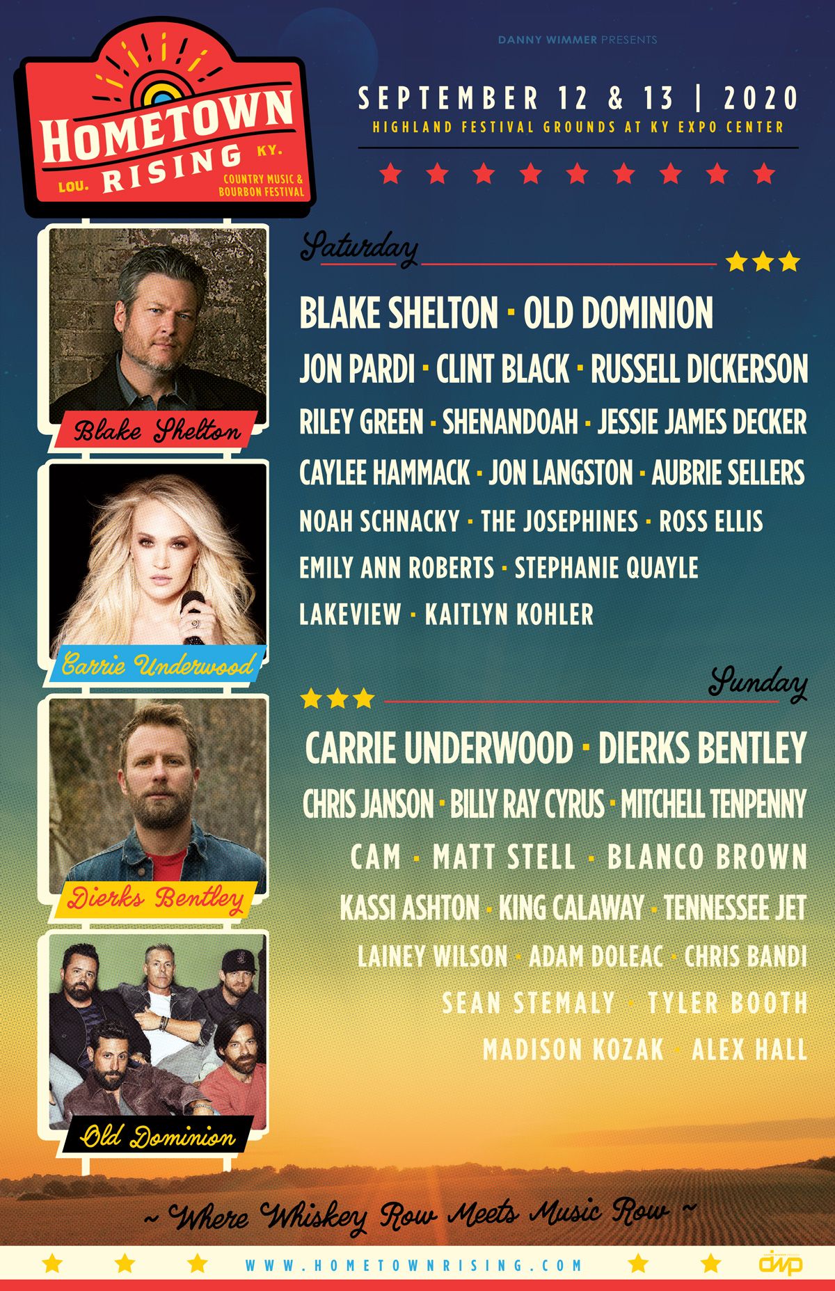 Hometown Rising: Carrie Underwood, Blake Shelton, Dierks Bentley, Old Dominion, Billy Ray Cyrus and Many More Lead 2020 Lineup