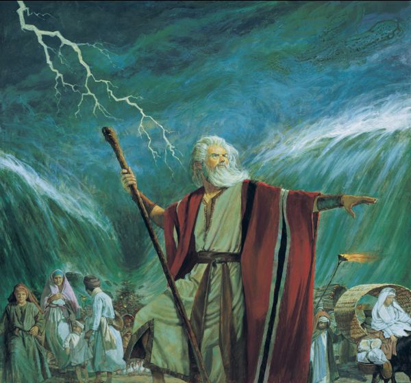 Moses Parting the Red Sea by Robert Barrett