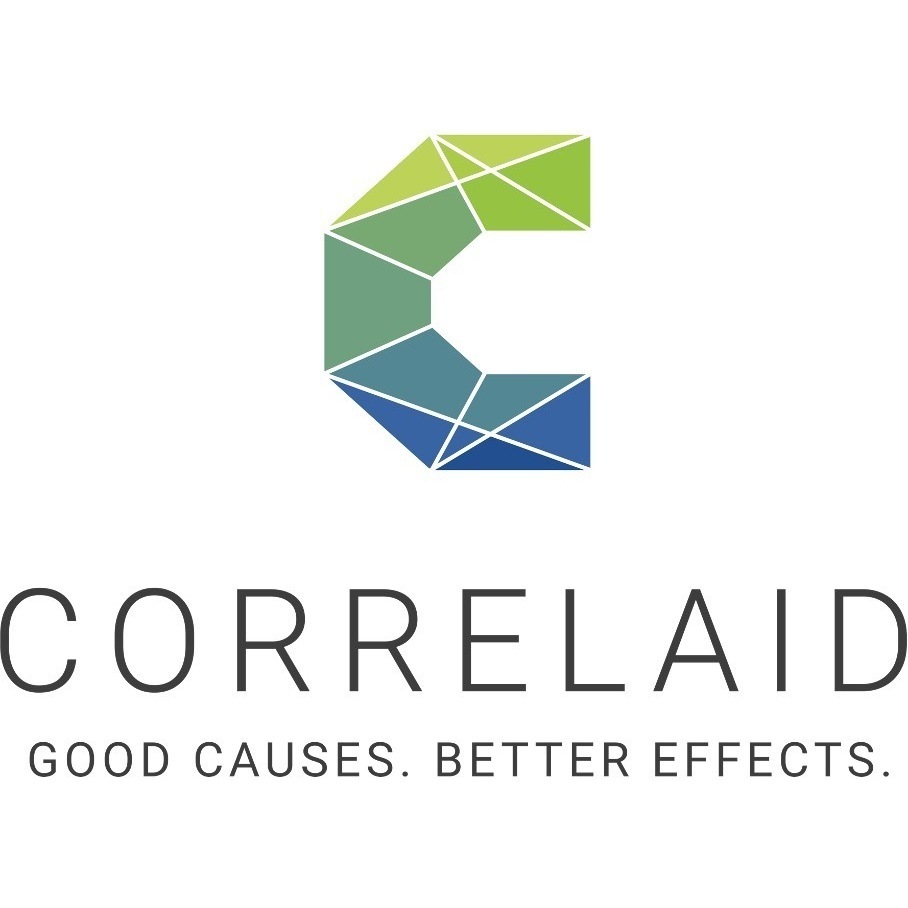 Correlaid-Logo mit dem Text: CORRELAID. Good Causes. Better Effects.