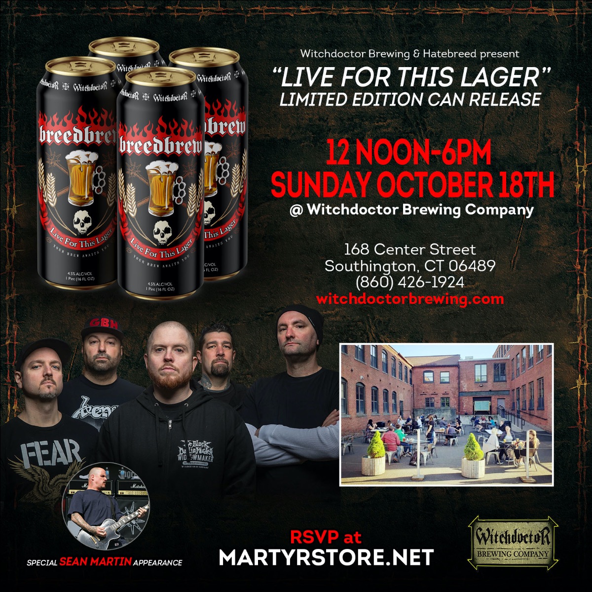 Hatebreed Live For This Lager Now Available in Cans + Exclusive Event Sunday, 10/18