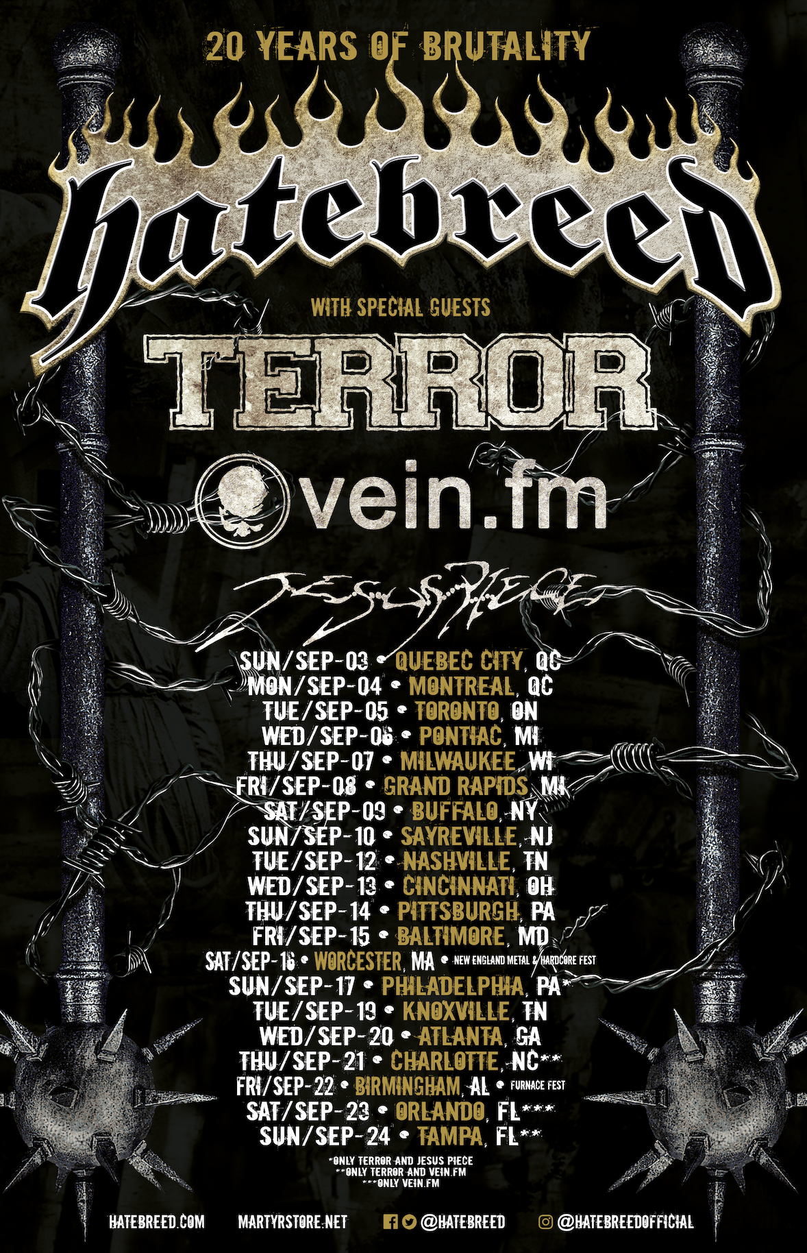 Hatebreed Announce Fall 2023 "20 Years of Brutality" Tour