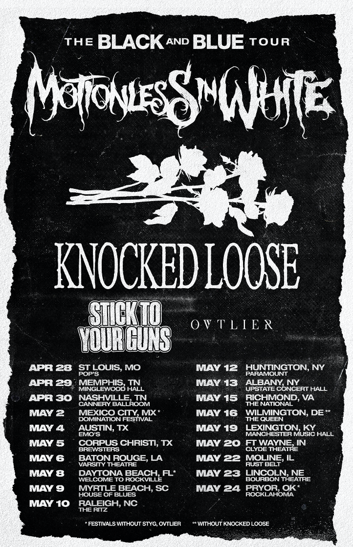 Motionless In White Announce "The Black And Blue" Headline Tour Featuring Knocked Loose