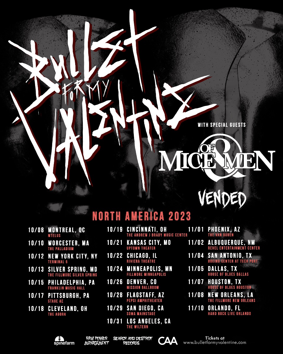 Bullet For My Valentine Announce U.S. Headline Tour
