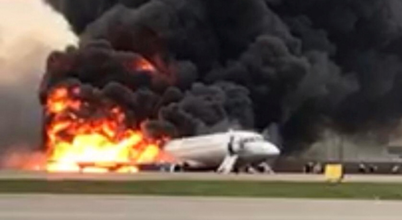 Passenger plane catches fire, killing 41 people on board