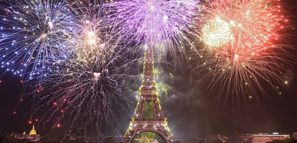 Le feu d'artifice à Paris, en 2017