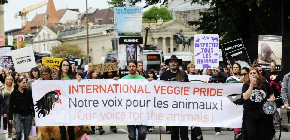 Photo d'illustration d'une veggie pride à Genève en 2013. 