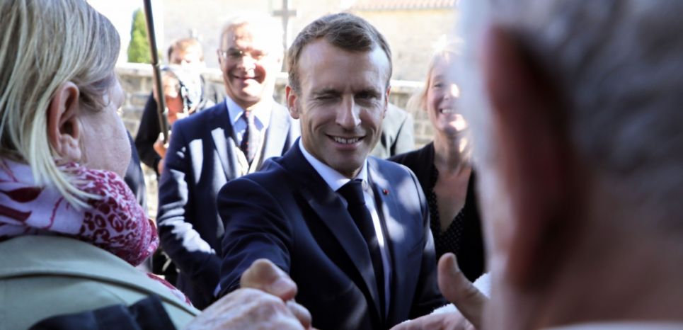 Emmanuel Macron, le 4 octobre 2018 à Colombey-les-deux-Eglises.